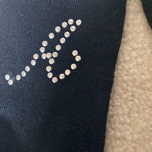 NWOT Black Socks with studded monogram script “A” - Picture 2 of 2